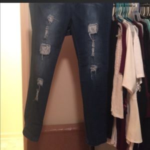 Lacy plus sized jeans